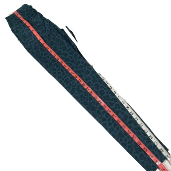 Nike One tight‎ fit mid rise full length teal green glitter leopard leggings 1X - Picture 3 of 9